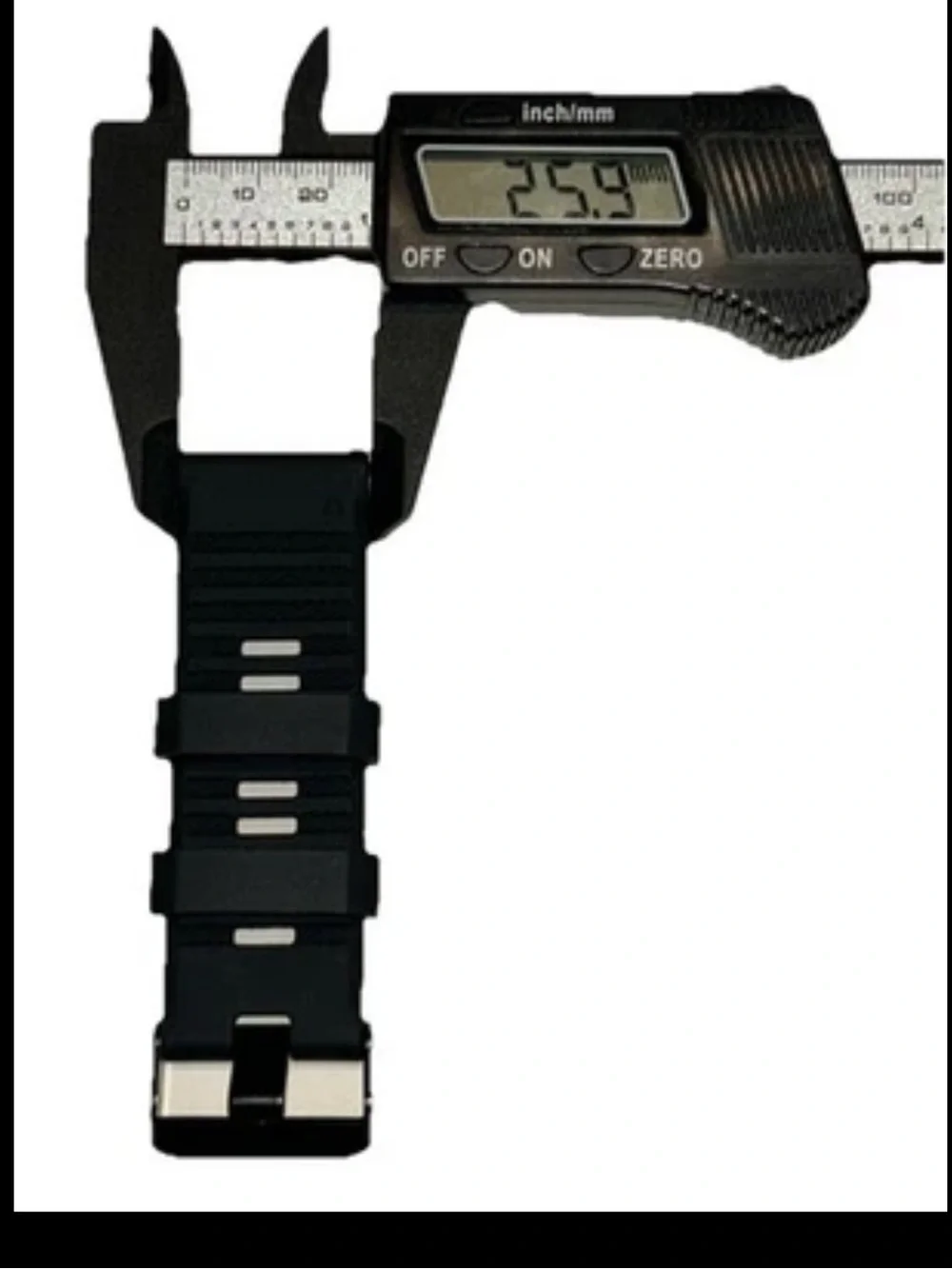 Watch Band 25mm Black Gray Silicone Replacement For Nixon 51-30 Strap Garmin